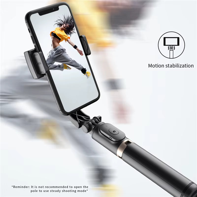 2024 AI Video Stabilizer Bluetooth Selfie Stick Tripod Gimbal Stabilizer for Smartphone Live Vertical Shooting Bracket