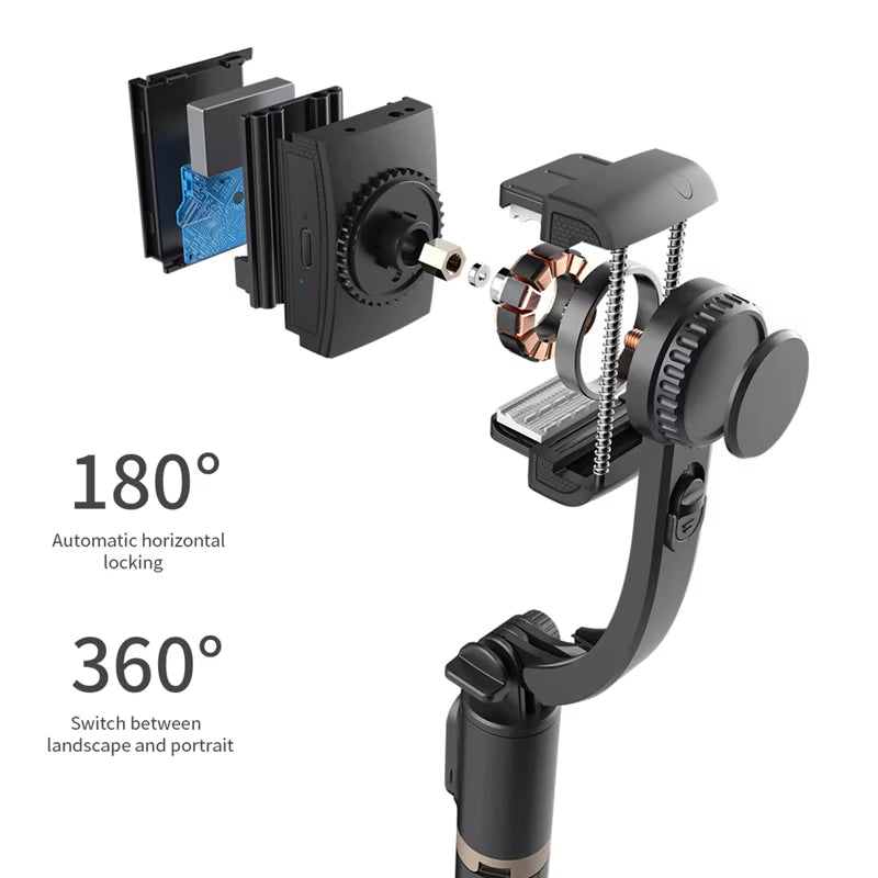 2024 AI Video Stabilizer Bluetooth Selfie Stick Tripod Gimbal Stabilizer for Smartphone Live Vertical Shooting Bracket