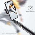 2024 AI Video Stabilizer Bluetooth Selfie Stick Tripod Gimbal Stabilizer for Smartphone Live Vertical Shooting Bracket